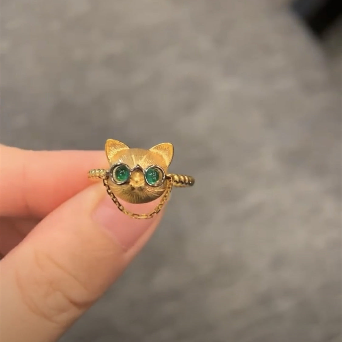 Wholesale Cat Shaped Copper Plated Rings
